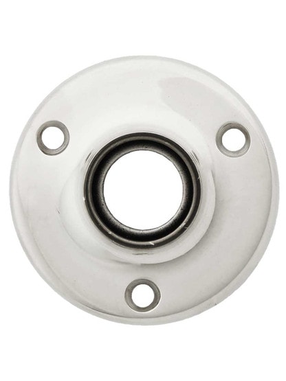 Forged Brass Rosette - 2 inch Diameter in Polished Nickel.